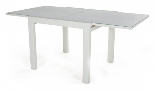 Стол Джокер-Лайт 800*800(1600)*750 (Белый/стекло белое). Фото №2