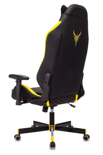 Кресло игровое Knight Neon черный/желтый соты эко.кожа с подголов. крестовина металл. Фото №6