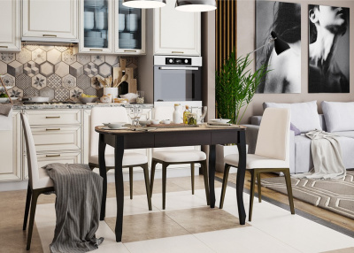 Стол обеденный Экстра 1 венге/Капучино фото Стол обеденный Экстра 1 венге/Капучино. Фото №2