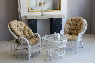 Комплект Черчилль с 2-х местным диваном, цвет: белый фото Комплект Черчилль с 2-х местным диваном, цвет: белый. Фото №5