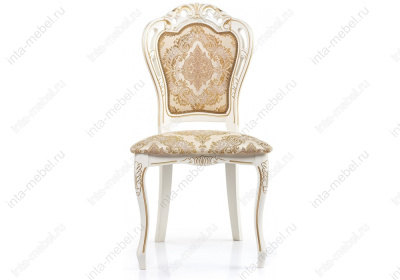 Стул деревянный Bronte молочный с патиной. Фото