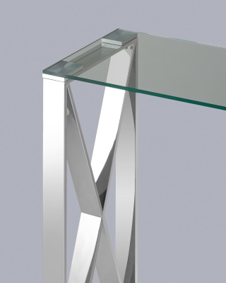 Консоль КРОСС 115*30 серебро. Фото