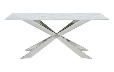 Стол T088 (180) камень белый матовый Calacata. Фото