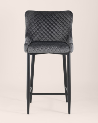 Стул полубарный Ститч велюр серый фото Стул полубарный Ститч велюр серый. Фото №5