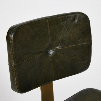 Кресло Secret De Maison TRAMP ( mod. 2318-T) металл/кожа буйвола, 47x51x82, античный зеленый (поставляется по 2 шт). Фото